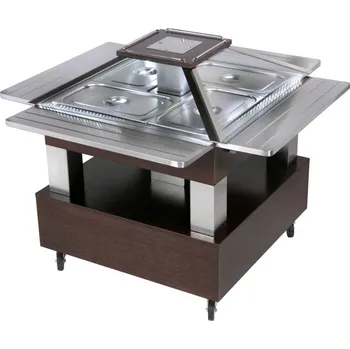 Vinotéka ROLLER GRILL International SALÁTOVÉ BARY CENTRÁLNÍ SBCM 40 C - VYHŘÍVANÉ S ELEKTRICKÝM ZDVIHEM