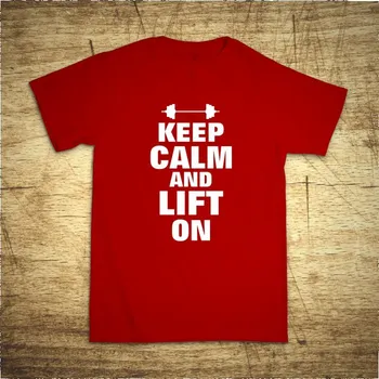 Keep calm and lift on, Barva Červená, Velikost 2XL Bezvatriko.cz 103013