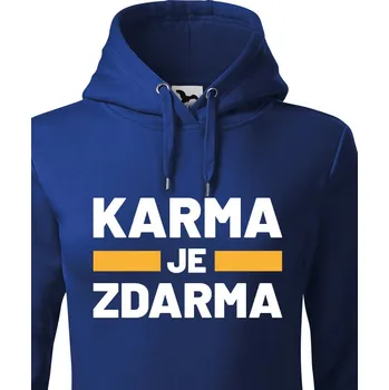 Dámská mikina Dámská mikina Karma je zdarma, Barva Modrá, Velikost XL, Canvas Dámská mikina Bezvatriko.cz 1