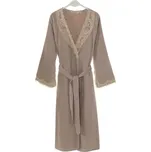 Dámský elegantní župan DESTAN v dárkovém balení - Fialová / Lila, L, Soft Cotton