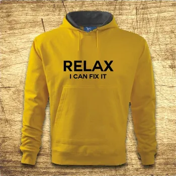 Pánská mikina Relax, I can fix it, Barva Žlutá, Velikost 2XL Bezvatriko.cz 501058