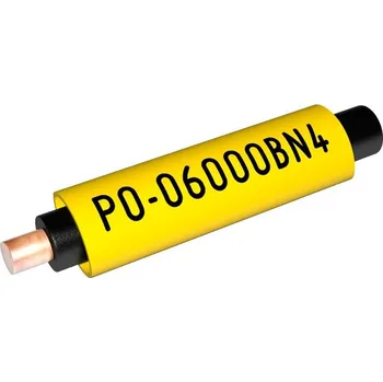 Partex PO-08000SN9, bílá, bal. 3m, (4,6-5,5mm), popisovací PVC bužírka s tvarovou pamětí, PO oválná