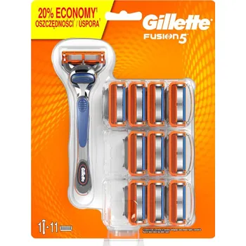 Gillette Fusion 5 Manual modrý/šedý + 11 hlavic Holítko Gillette Fusion 5 Manual modrý/šedý + 11 hlavic
