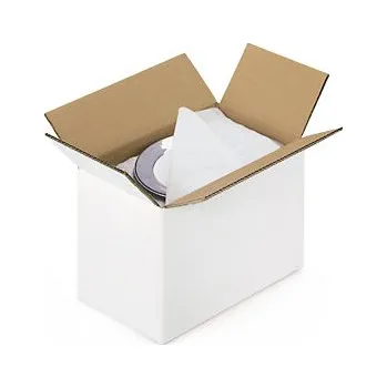 Obalový materiál Kartonová krabice 350x350x250mm, bílá, klopová, pětivrstvá vlnitá lepenka (5VVL) | RAJA - Balení po 15 ks