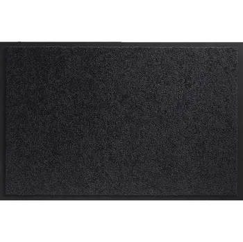 Rohožka Černá pratelná vstupní rohož FLOMA Twister - délka 60 cm, šířka 80 cm, výška 0,8 cm