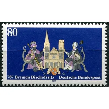 Poštovní známka (1987) MiNr. 1329 ** - Německo - Biskupství v Brémách