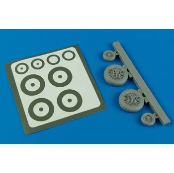 Plastikový model Aires 1/48 F-100 Super Sabre wheels & paint masks