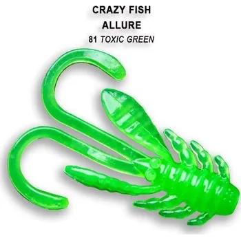 Gumová nástraha Crazy Fish Allure 4cm 81 Toxicgreen (8ks)