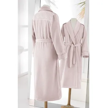 Dámské oblečení Dámský elegantní župan QUEEN v dárkovém balení - Lila, L, Soft Cotton