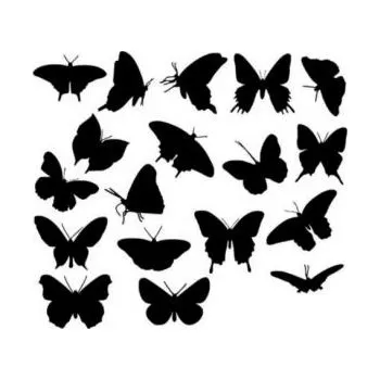 ARTEMISS Motýlci - plastová šablona 015 Rozměr: B 14,5x14,5cm