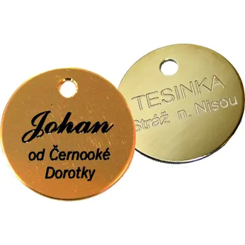 psí známka Psí známka - K1 mosaz průměr 40