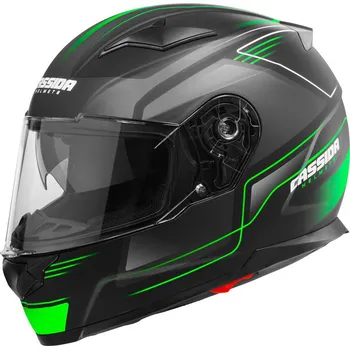 Helma na motorku Cassida Apex Fusion matná černá/zelená/bílá