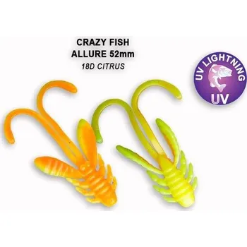 Gumová nástraha Crazy Fish Allure 5,2cm 18D Citrus (6ks)