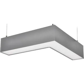 LED závěsné osvětlení SOLIGHT WPR-18W-001, L konektor 18W, 1500lm, 3 roky záruka, stříbrná barva