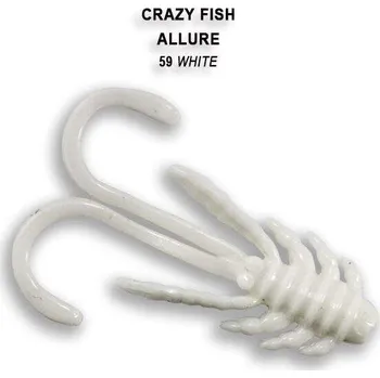 Umělá nástraha Gumová nástraha Crazy Fish Allure 4cm 59 White (8ks)