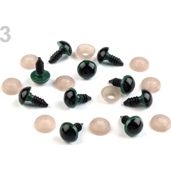 Bezpečnostní oči zelené - 1 pár