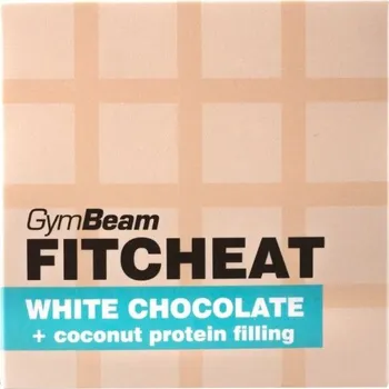 Fitness strava GymBeam Fitcheat Protein Chocolate 90 g bílá čokoláda/kokos