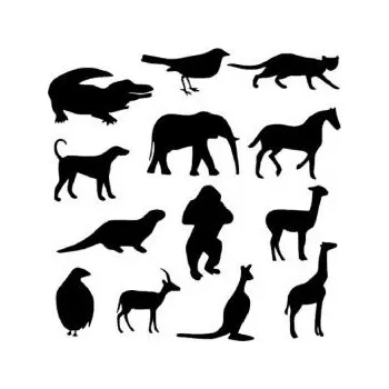 ARTEMISS Zvířata mix - plastová šablona 040 Rozměr: D 29x29cm