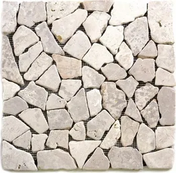 Venkovní dlažba Divero Garth mramorová mozaika 30 x 30 x 0,8 cm 1 ks bílá