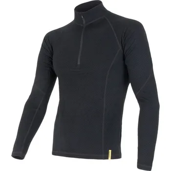 Sensor Doubleface Merino Wool dlouhý rukáv se zipem černé, XL