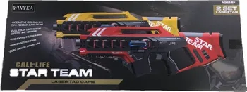 Ep Line Laser game sada se dvěma velkými zbraněmi červená a žlutá