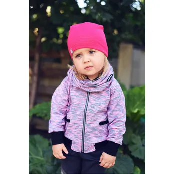 Dámská mikina růžovo-černá mikina z termomelíru