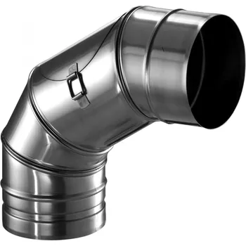 Kouřovod Koleno 150 mm 0-90° nastavitelné s KO