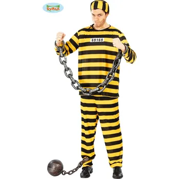 Karnevalový kostým Guirca Fiestas Španělsko Vězeň pruhovaný žlutý varianta: M 48 - 50