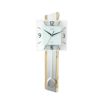 Hodiny Kyvadlové dřevěné netikající tiché nástěnné hodiny JVD NS19030.1 (POŠTOVNÉ ZDARMA!!!)