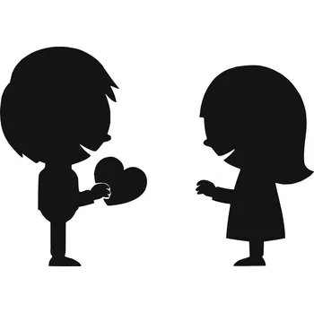 ARTEMISS Chlapec a dívka - plastová šablona 299 Rozměr: B 14,5x14,5cm