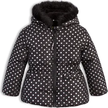 Kojenecká bunda Kojenecká dívčí zimní bunda LEMON BERET PUNTÍKY černá Velikost: 74
