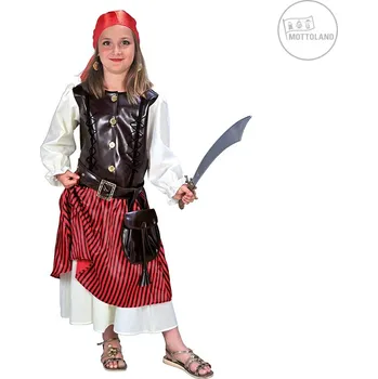 Karnevalový kostým Mottoland Německo Deluxe pirate girl - kostým D varianta: 116