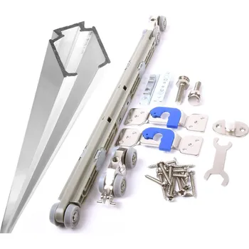 Dveřní kování Kování na posuvné dveře Decentis s tlumičem DISoft - AL-1900 sada