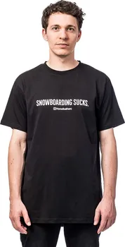 Pánské tričko Horsefeathers Snowboarding Sucks černé