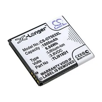 Baterie pro mobilní telefon Baterie pro Tcl Ot-5038e, 1800 mAh, Cameron Sino CS-OT503XL