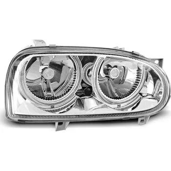 Přední světlomet Přední světla angel eyes VW Golf 3 chromové