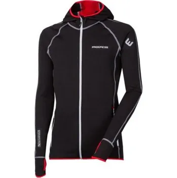 Pánská mikina TOREZ HOODY pánská funkční sportovní mikina s kapucí černá/červená L