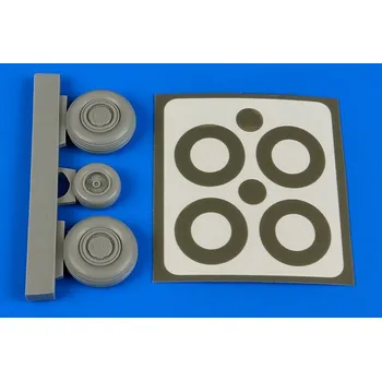 Plastikový model Aires 1/72 Su-27 Flanker wheels & paint masks - (late version)