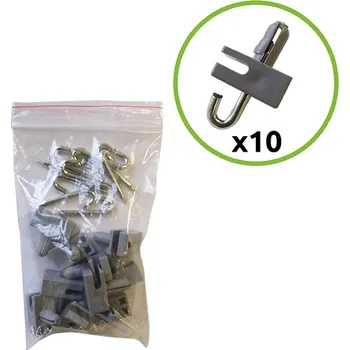 Příslušenství pro plot Příchytka nap. drátu s hákem PE šedá