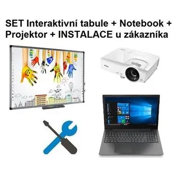 SET AVTEK TT-BOARD 90 interaktivní tabule 198x118cm + Notebook 15,6" + Projektor + Instalace + Zaškolení