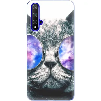 Pouzdro na mobilní telefon Odolné silikonové pouzdro iSaprio - Galaxy Cat - Huawei Honor 20