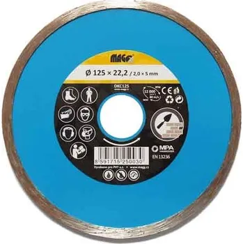 Řezný kotouč Diamantový kotouč celoobvodový 125x22,2mm Magg (DKC125)