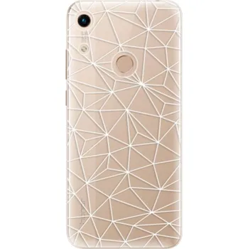 Pouzdro na mobilní telefon Odolné silikonové pouzdro iSaprio - Abstract Triangles 03 - white - Huawei Honor 8A