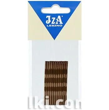 Spona do vlasů profilovaná s kuličkami, barva hnědá. 5 cm, 12 ks