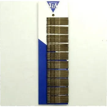 Spona do vlasů profilovaná s kuličkami, barva hnědá. 6 cm, 100 ks