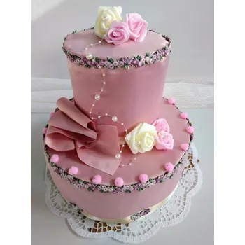 VER Textilní luxusní dvoupatrový marcipán (růžový)