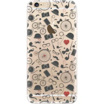 Pouzdro na mobilní telefon Odolné silikonové pouzdro iSaprio - Vintage Pattern 01 - black - iPhone 6/6S