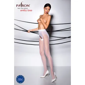 Dámské erotické punčochy Passion TIOPEN 006 Tights 30 Den Bianco Velikost 3-4