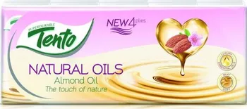 Tento Natural Oils Almond Oil hygienické kapesníčky 4 vrstvé 10 x 10 ks