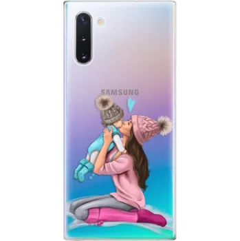 Pouzdro na mobilní telefon Odolné silikonové pouzdro iSaprio - Kissing Mom - Brunette and Boy - Samsung Galaxy Note 10